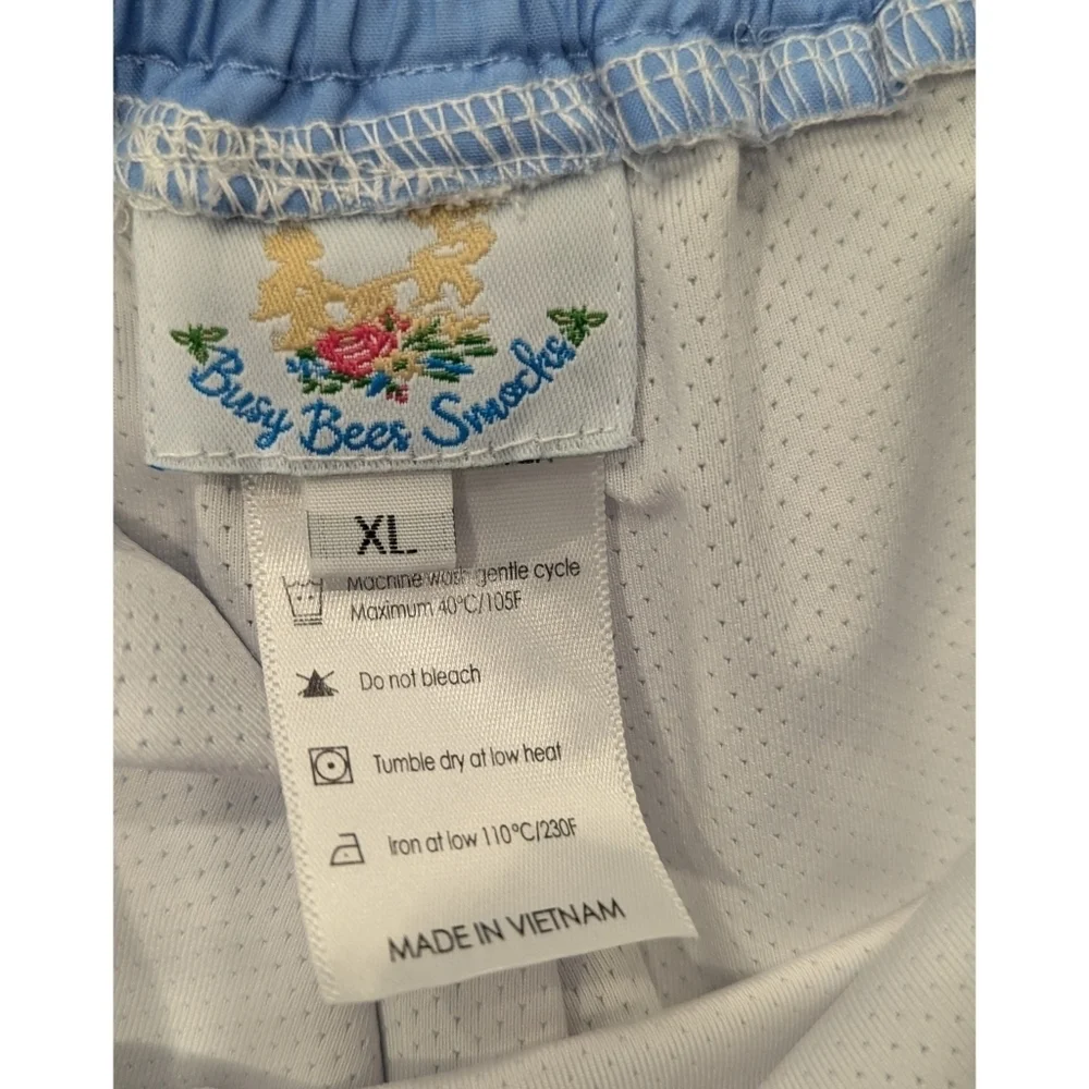 Busy Bees Smocks Gingham Mesh Lines Swim Trunks Size XL